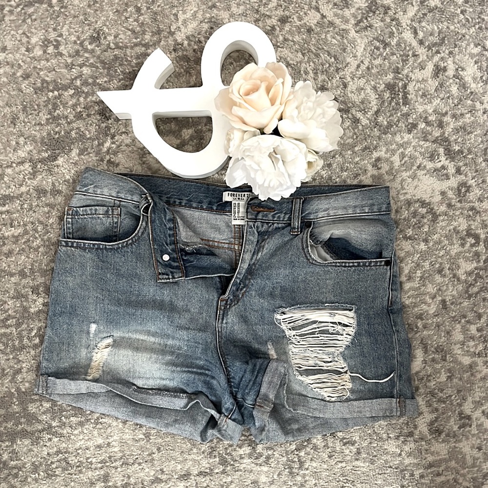 Womens light wash distressed jeans